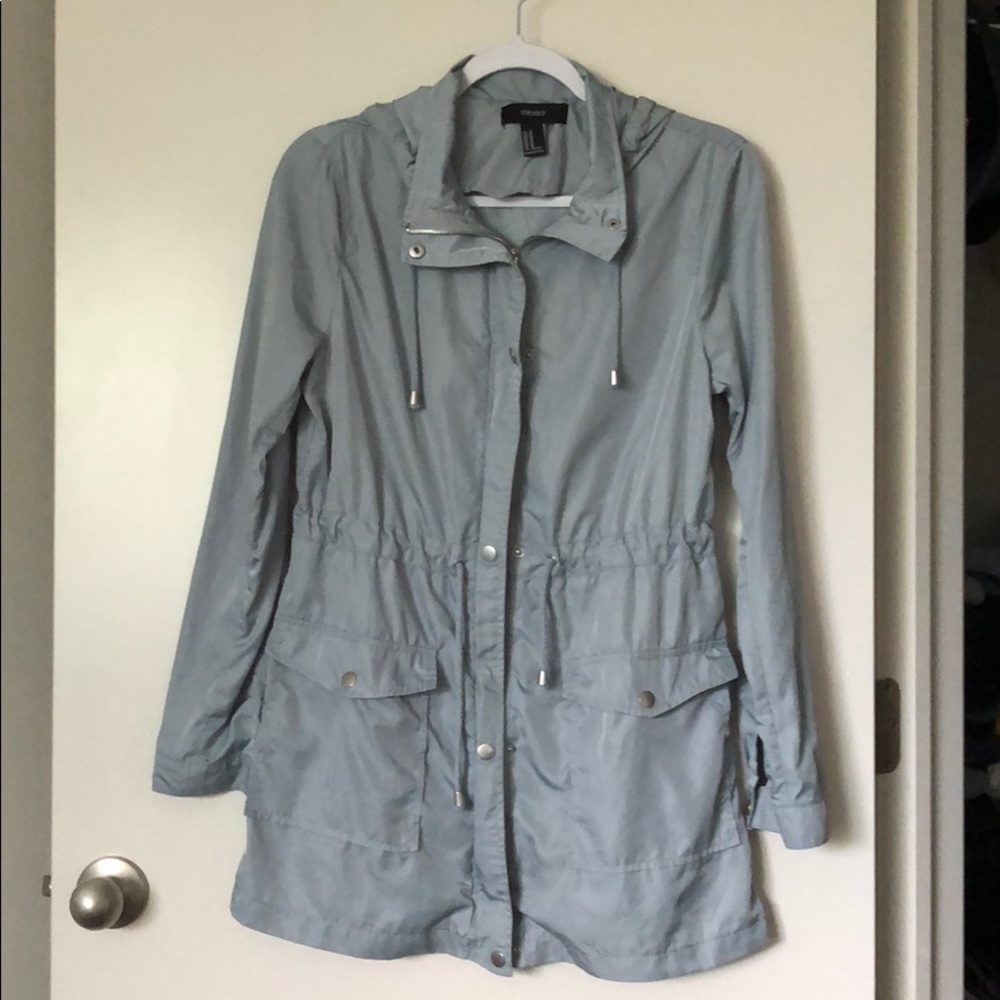 Forever 21 baby blue windbreaker